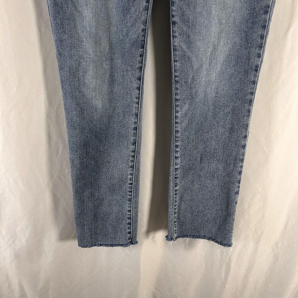 Democracy Ab Technology Jeans Women's 4 Light Wash Blue Denim Raw Hem - Picture 3 of 9